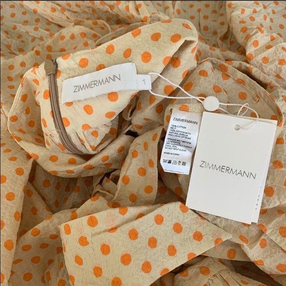 NWT Zimmermann Polka Dot Shell Belt Mini Dress - Picture 12 of 12